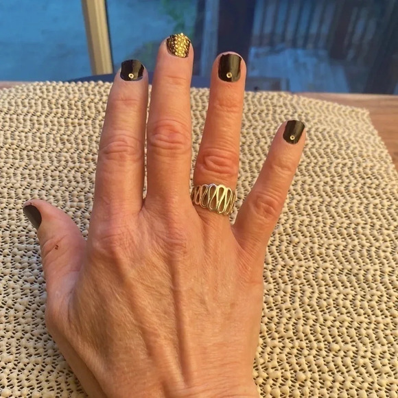 Vintage Sterling Silver Unique Infinity Ring 6 - Picture 8 of 10